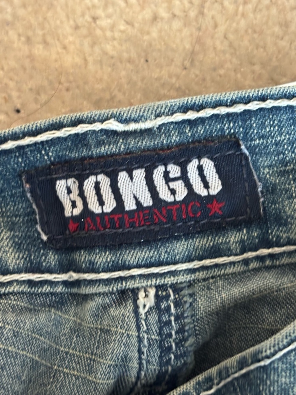 Vintage Bongo- Women’s Blue Flare Jeans - Picture 3 of 3